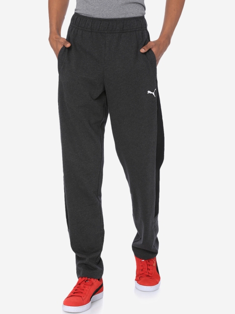 

Puma Men Charcoal Grey Solid Mesh Straight-Fit Track Pants