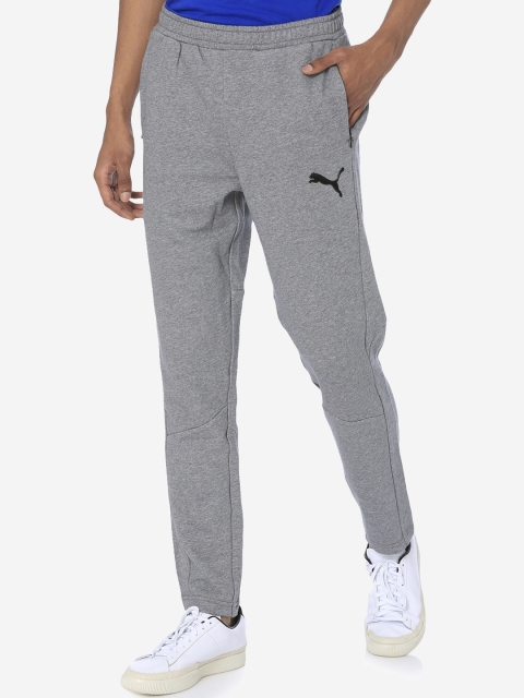 

Puma Men Grey Solid Evostripe Move dryCELL Straight-Fit Track Pants