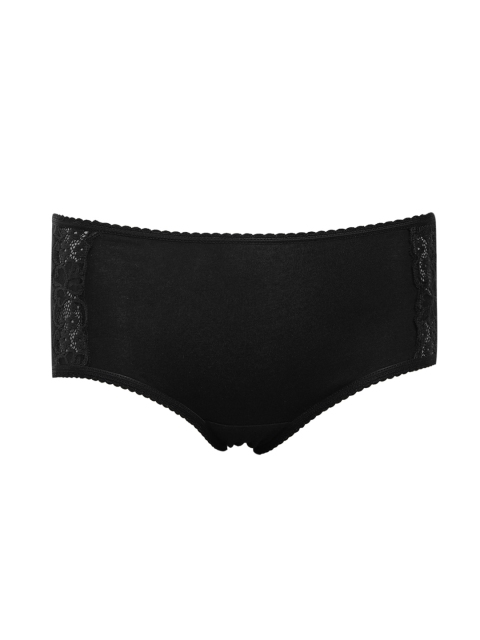 

Jockey Women Black Solid Hipster Briefs with Lace-Work FE13-0105