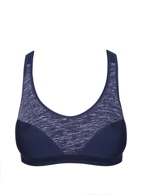 

Jockey Navy Blue & White Printed Non-Wired Lightly Padded Sports Bra 1385-0103-594IB