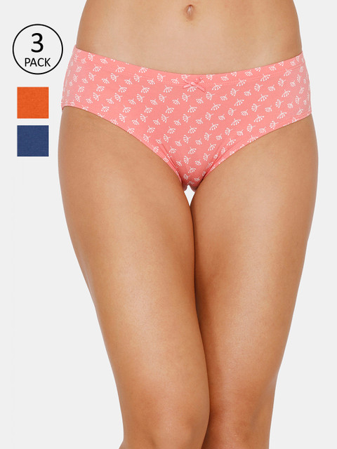 

Zivame Women Pack of 3 Assorted Hipster Briefs ZI2420FASHZPINK