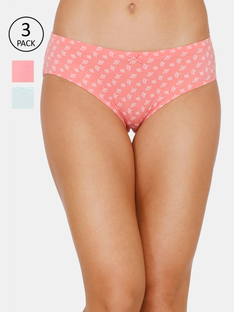 

Zivame Women Pack of 3 Assorted Hipser Briefs ZI2420FASHDPINK
