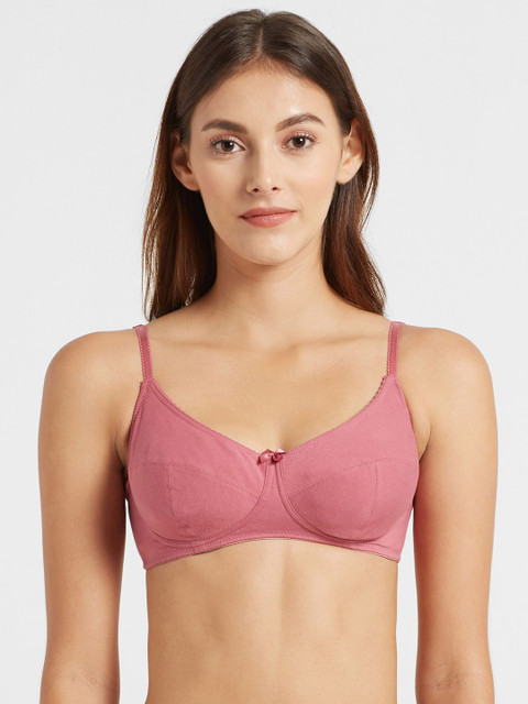 

Jockey Pink Solid Non-Wired Non Padded Everyday Bra