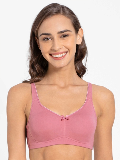 

Jockey Pink Solid Non-Wired Non-Padded Everyday Bra FE41-0105