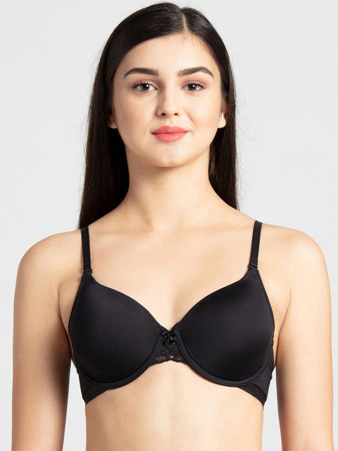 

Jockey Black Solid Underwired Lightly Padded T-shirt Bra 1817-0103