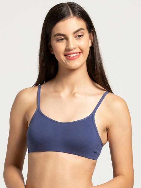 

Jockey Navy Blue Solid Non-Wired Non Padded T-shirt Bra SS12-0105-DPCBT