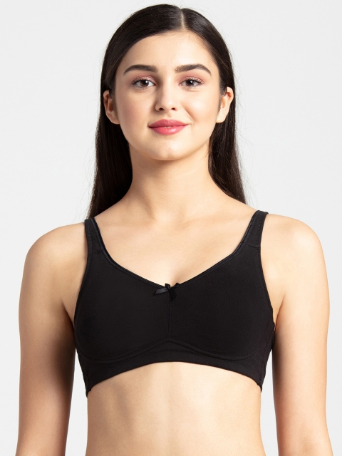 

Jockey Black Solid Non-Wired Light Padded T-shirt Bra FE41-0105-BLACK