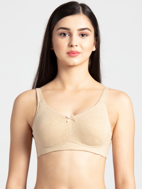 

Jockey Beige Solid Non-Wired Non Padded Everyday Bra FE41-0105