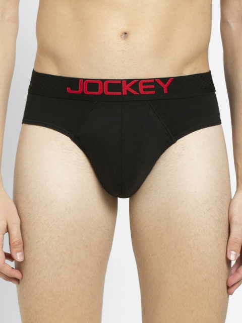 

Jockey Men Black Solid Briefs US07-0105