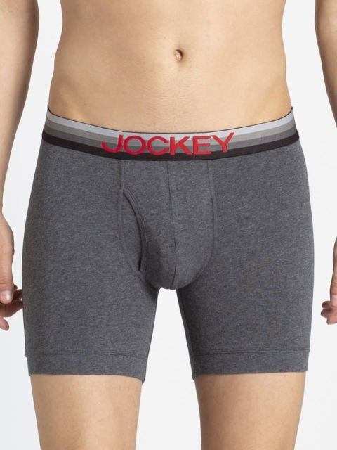 

Jockey Men Charcoal Grey Solid Trunks ZN03-0105