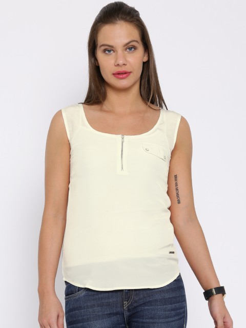 

HARVARD Off-White Sleeveless Top
