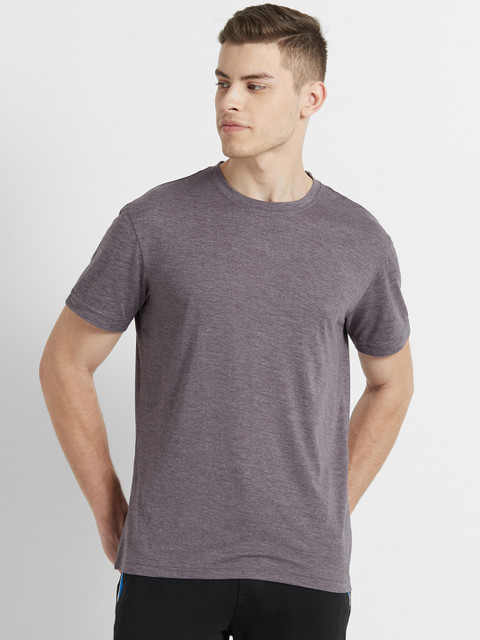 

Jockey Men Grey Solid Round Neck Lounge T-shirt