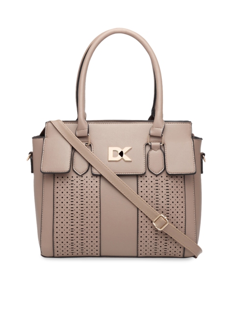 

Diana Korr Taupe Self Design Handheld Bag