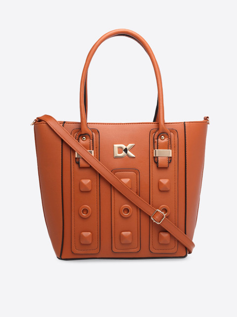 

Diana Korr Tan Brown Solid Handheld Bag