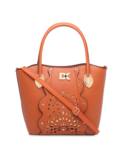 

Diana Korr Tan Brown Solid Handheld Bag