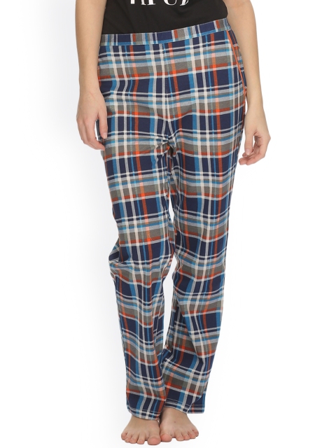 

Clovia Multicoloured Checked Pyjamas LB0016P08, Multi