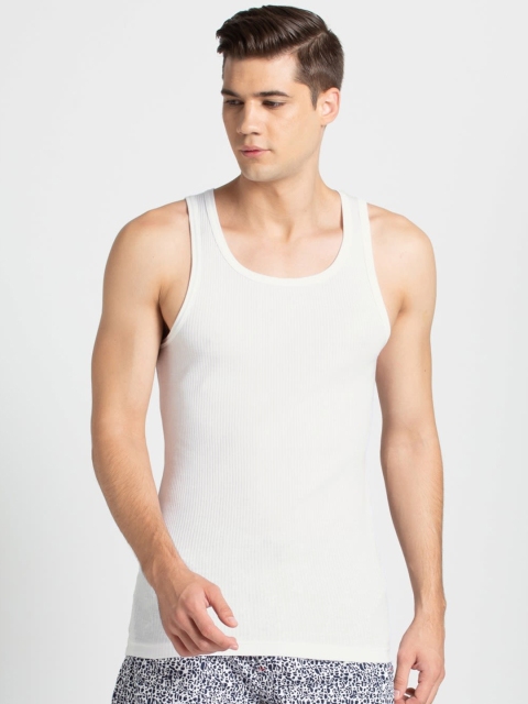 

Jockey Men White Solid Modern Fit Innerwear Vest US26-0105