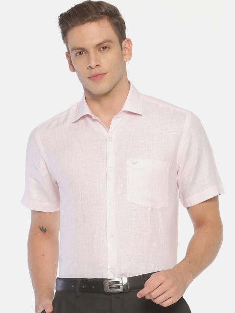 

Linen Club Men Pink Regular Fit Solid Formal Shirt