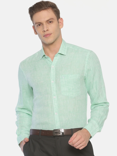 

Linen Club Men Mint Green Solid Formal Shirt