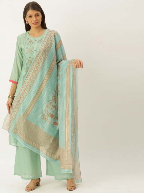 

Soch Women Green Yoke Design Kurta with Palazzos & Dupatta