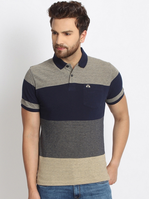 

98 Degree North Men Multicoloured Colourblocked Polo Collar T-shirt, Multi