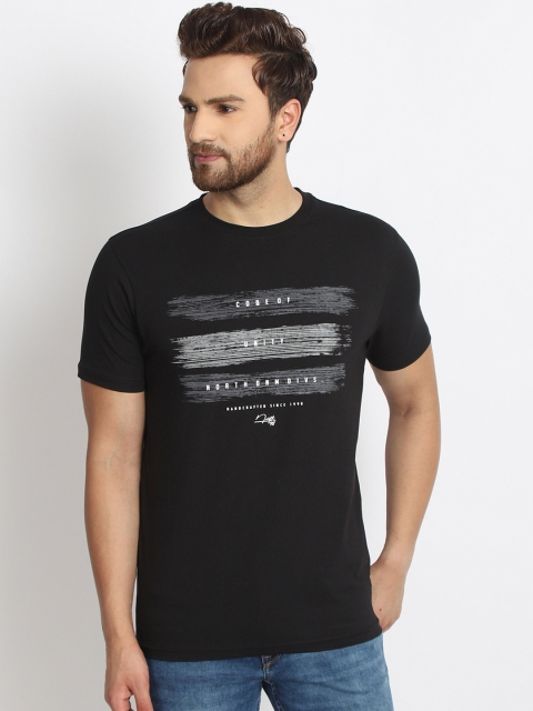 

98 Degree North Men Black Printed Round Neck T-shirt