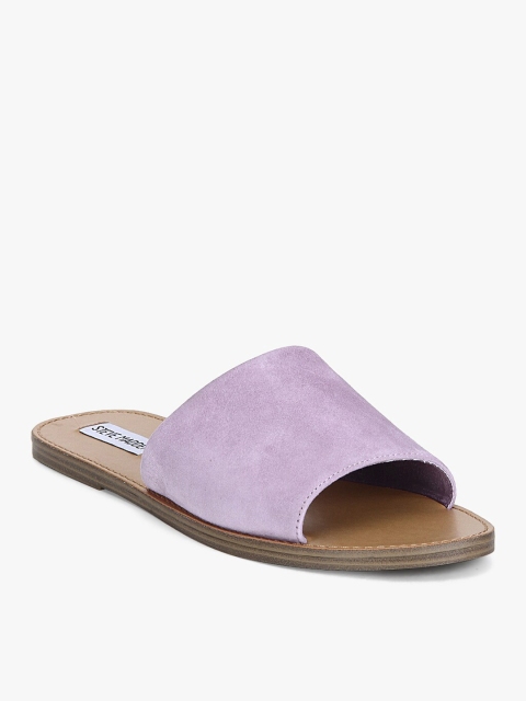 

Steve Madden Women Lavender Solid Leather Open Toe Flats