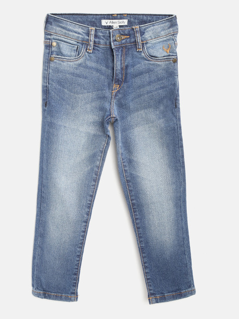 

Allen Solly Junior Boys Blue Regular Fit Mid-Rise Clean Look Stretchable Jeans
