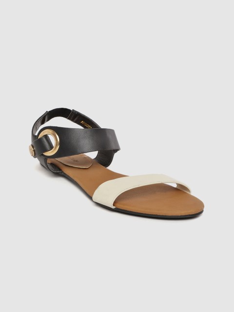 

Allen Solly Women Off-White & Black Colourblocked Open Toe Flats