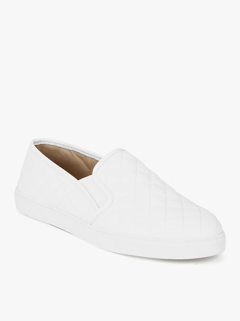 

Steve Madden Women White Slip-On Sneakers