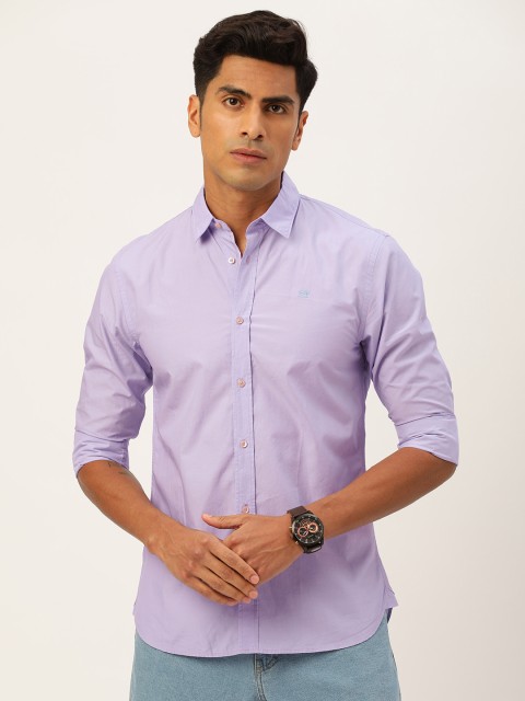 

Scotch & Soda Men Lavender Slim Fit Solid Casual Shirt