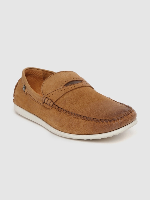 

Cobblerz Men Brown Leather Handmade Solid Loafers