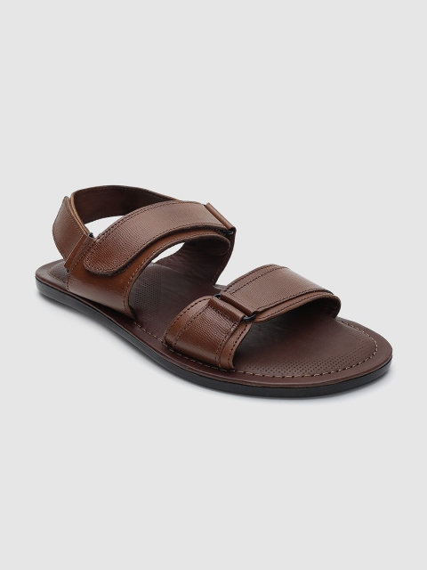 

Egoss Men Brown Leather Sandals