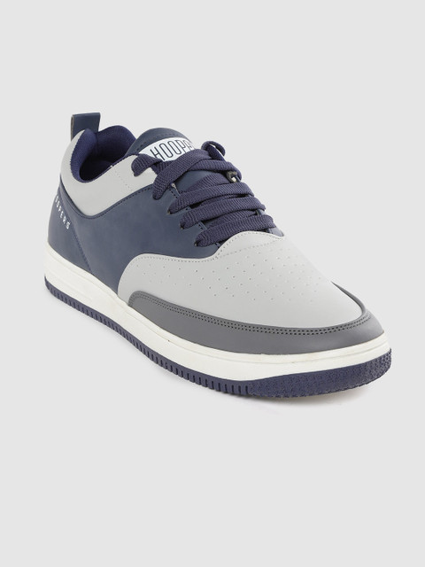 

Hoopers Men Grey & Navy blue Colourblocked Sneakers