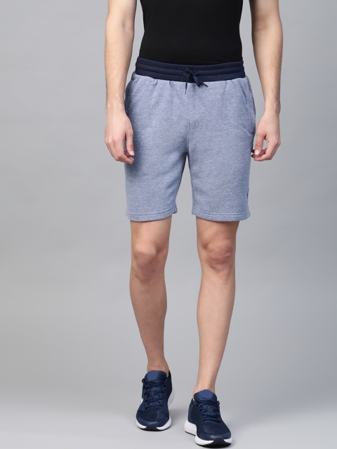 

U.S. Polo Assn. Men Blue Solid Regular Fit Shorts
