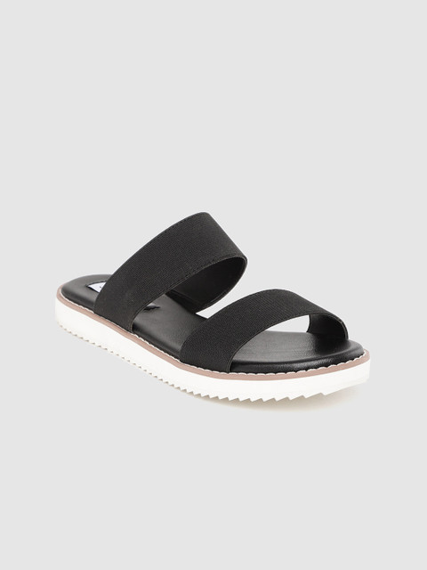 

Steve Madden Women Black Solid Open Toe Flats