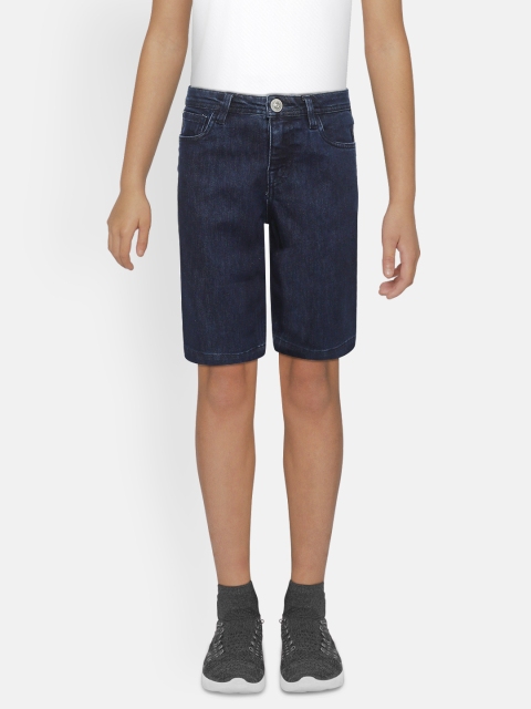

Allen Solly Junior Boys Navy Blue Solid Regular Fit Denim Shorts