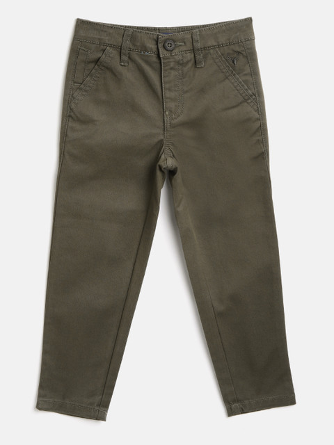 

Allen Solly Junior Boys Olive Green Regular Fit Solid Chinos
