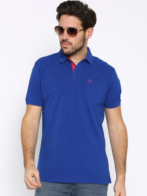 Parx Blue Polo Pure Cotton T-shirt