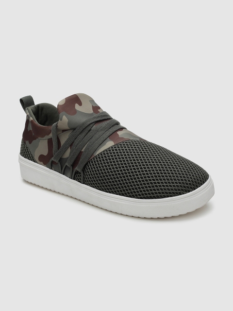 

Steve Madden Women Olive Green Camouflage Printed Lancey Sneakers