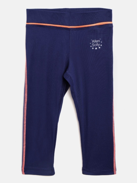 

Allen Solly Junior Girls Navy Blue Solid Ankle-Length Leggings