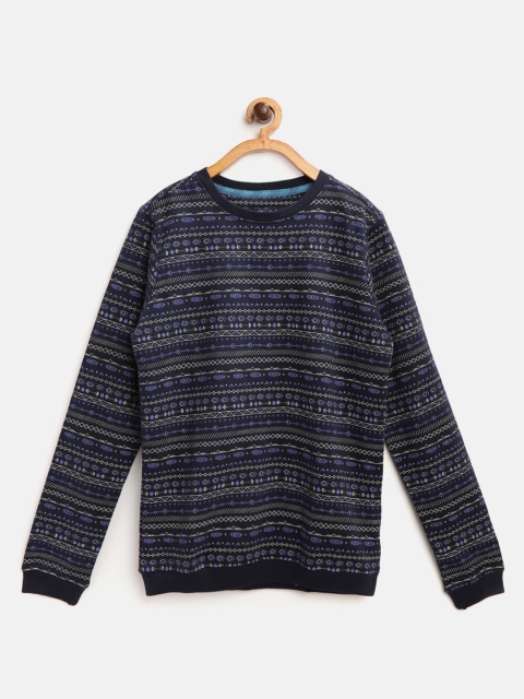 

Allen Solly Junior Girls Navy Blue & Beige Printed Sweatshirt