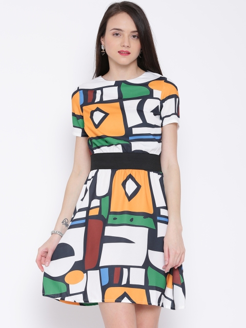 

Vero Moda Multicoloured Printed Fit & Flare Dress, Multi