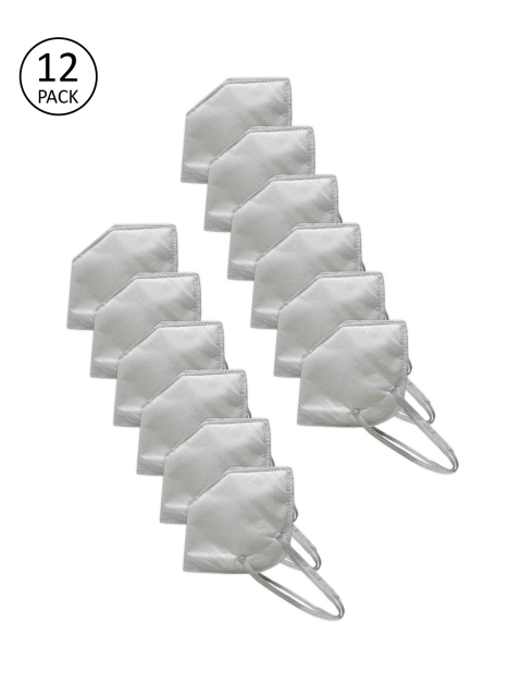 

Alcis Unisex White 12 Pcs Fabric 4 Ply Reusable N95 Mask