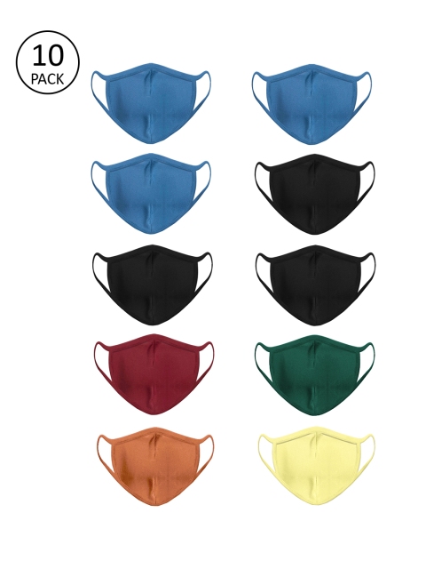 

Bewakoof Men Printed 10 Pcs 2-Ply Reusable Protective Outdoor Masks, Multi