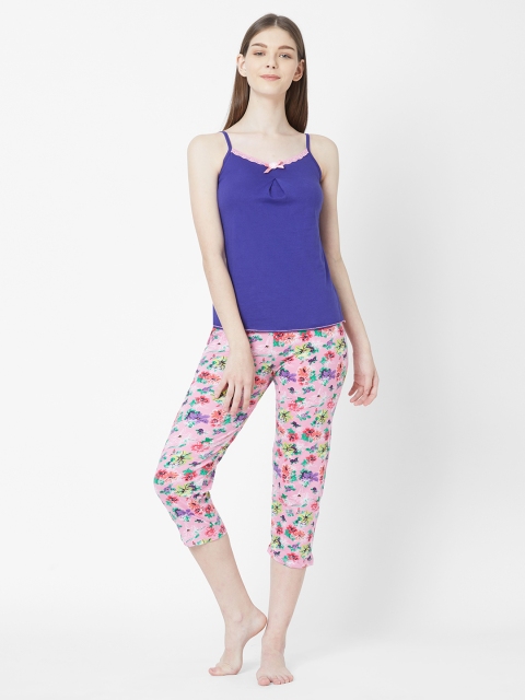 

Juliet Women Purple & Pink Night Suit 20002300000885, Blue