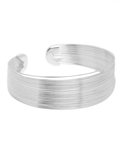 

Yellow Chimes Silver-Toned Trendy Fashion Cuff Bracelet