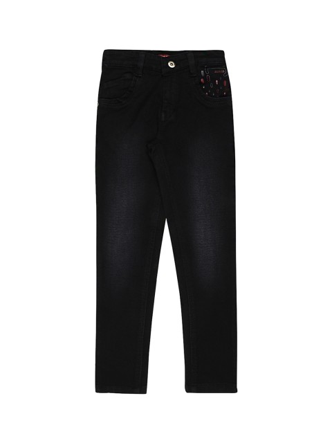 

Monte Carlo Boys Black Straight Fit Mid-Rise Clean Look Jeans