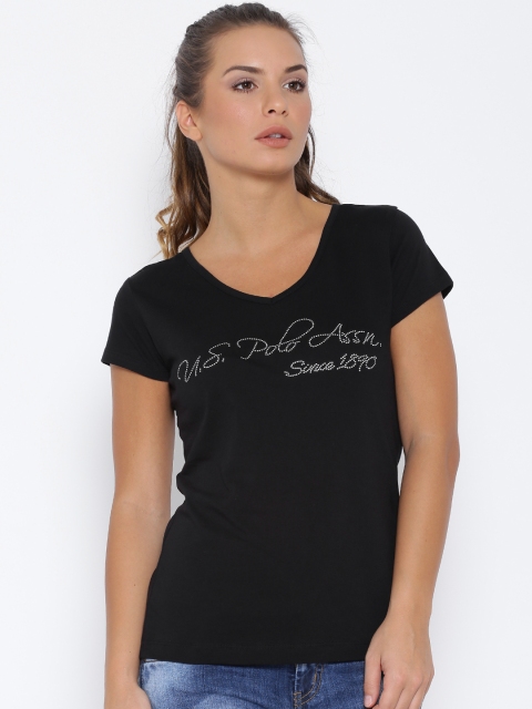 

U.S. Polo Assn. Women Black T-shirt