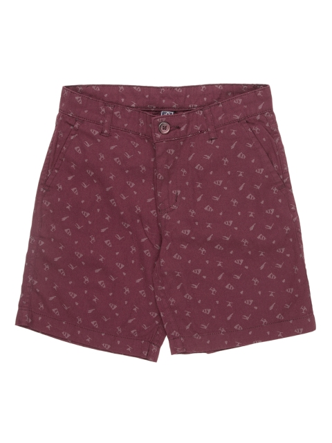 

Cherokee Boys Maroon Printed Regular Fit Shorts